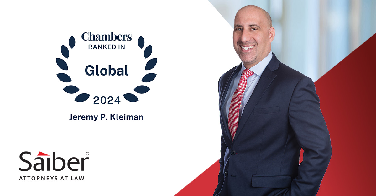 Saiber Gaming Law Practice Chair Jeremy Kleiman has been ranked among the leading gaming lawyers globally in Chambers and Partners' 2024 edition of Chambers Global. bit.ly/490uI2t #gaminglaw #chamberglobal