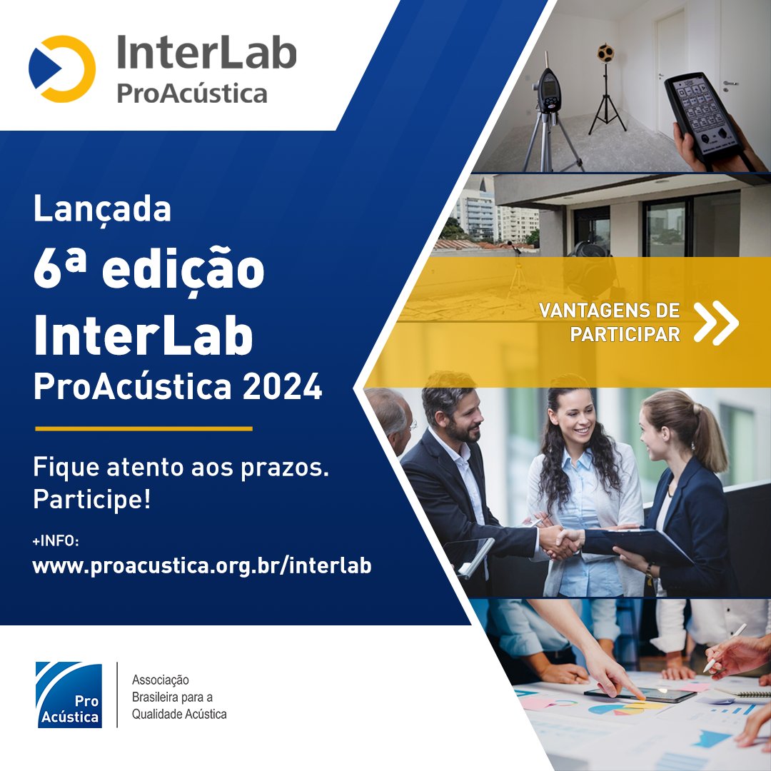 ProAcustica_'s tweet photo. As inscrições do InterLab ProAcústica vão até 28/03/24. Esteja atento aos prazos e não perca esta oportunidade! Faça a inscrição do seu laboratório!

+ INFO: https://t.co/GCROhW0kwH

#LaboratorioDeAcustica #MedicaoDeCampo #LaboratorioDeAcustica #InterLab #ProAcustica https://t.co/0H5Az2DnVo