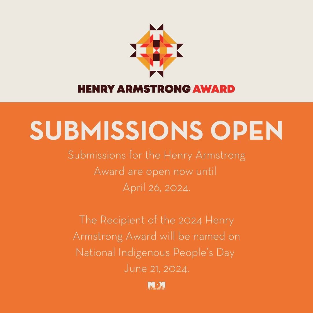 @henryarmstrongaward: Submissions for the 2024 Henry Armstrong Award are OPEN NOW! Visit our website to apply: henryarmstrongaward.ca/submit