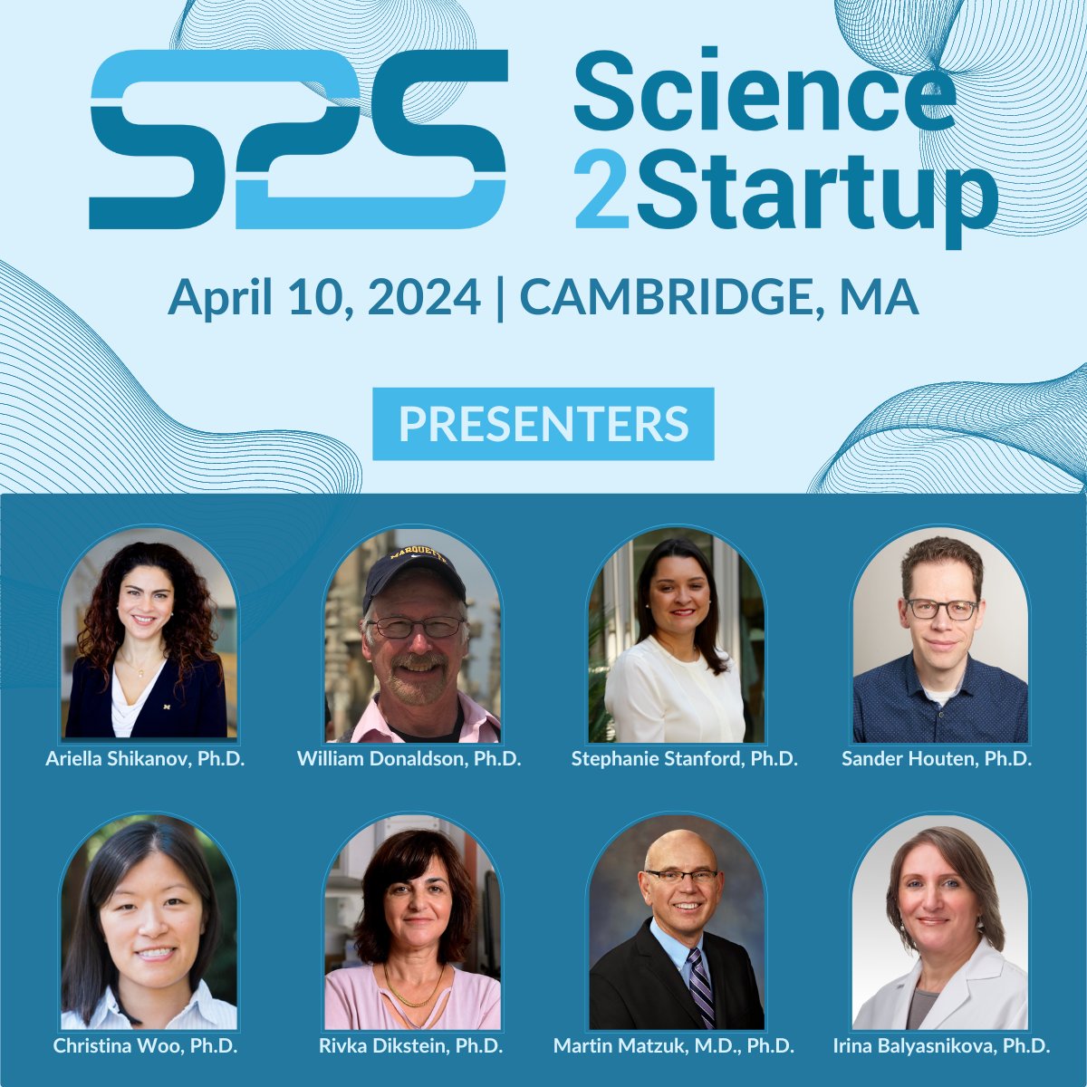 We’re excited to host #Science2Startup where 8 presenters from leading global academic institutions will present their startup ideas to #biotech investors and executives. Learn more about the symposium here: science2startup.com.