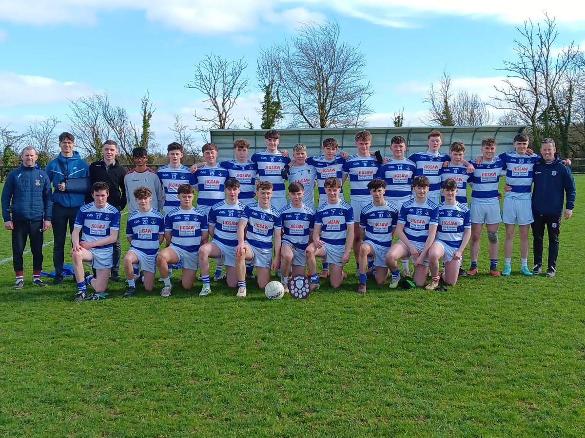 Well done to @CGarbally who won the @Galway_GAA Post Primary Shield Final Final today v @PresAthenry in the @ConnachtGAA COE. A very good game of football between two evenly matched sides.