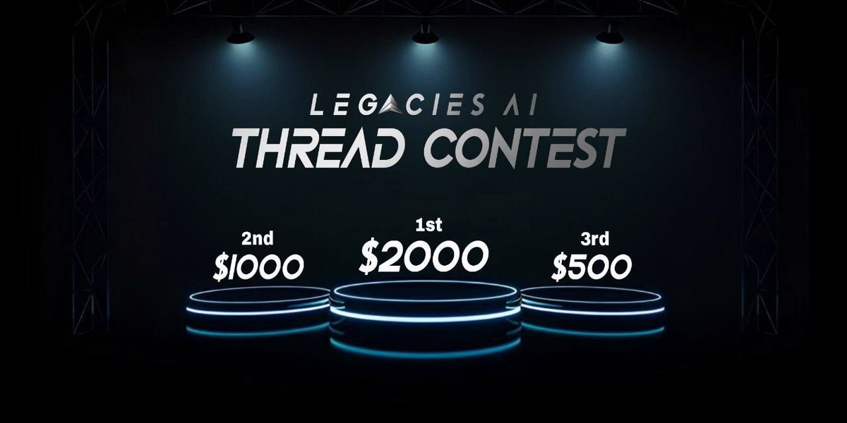LegaciesAI's tweet photo. 🧵 $LEGAI Thread Competition Announcement 🧵

Exciting news, traders! We're thrilled to announce our $LEGAI Thread Competition with fantastic prizes up for grabs:

🥇 1st Place: $2000
🥈 2nd Place: $1000
🥉 3rd Place: $500

Details below ⬇️⬇️

$CAH $OPSEC $MDAI $PAAL $ETH $ETH https://t.co/YsorU6wvMT