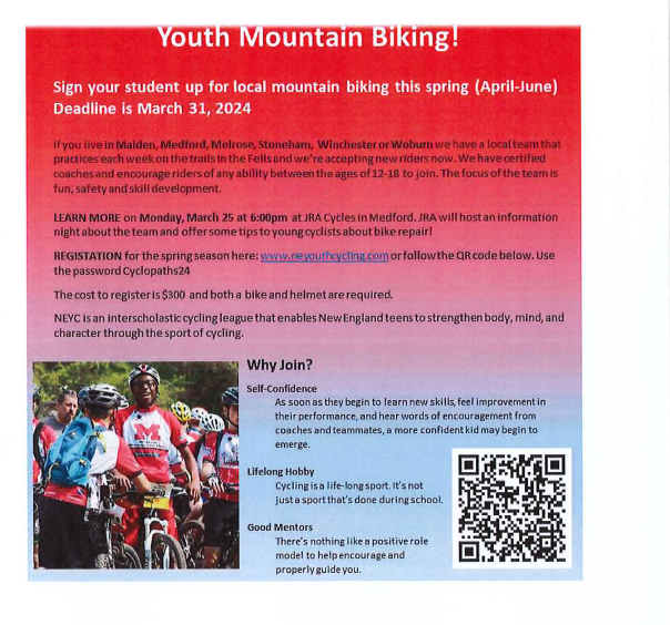 Youth Mountain Biking melroseschools.com/article/151537…