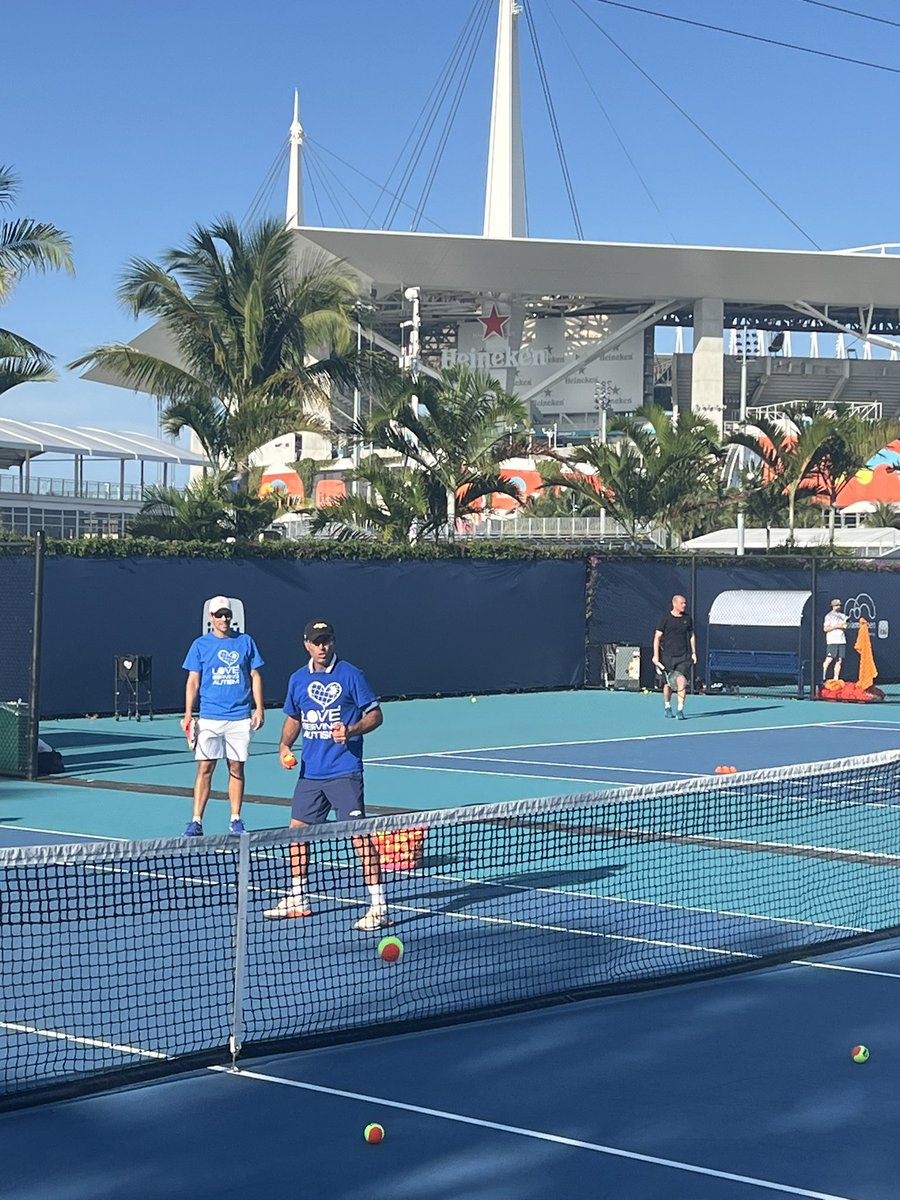 Kyle LaCroix (@tennistycoon) on Twitter photo Great <a href="/LSAAutismTennis/">Love Serving Autism</a> clinic yesterday <a href="/MiamiOpen/">Miami Open</a> 🌴🎾⭐️
Adaptive tennis players and coaches practicing next to pro tour players. Love to see it. Special thanks to <a href="/Gael_Monfils/">Gael Monfils</a> for warming up the court before us. 👏🙌😉 Great <a href="/LSAAutismTennis/">Love Serving Autism</a> clinic yesterday <a href="/MiamiOpen/">Miami Open</a> 🌴🎾⭐️
Adaptive tennis players and coaches practicing next to pro tour players. Love to see it. Special thanks to <a href="/Gael_Monfils/">Gael Monfils</a> for warming up the court before us. 👏🙌😉