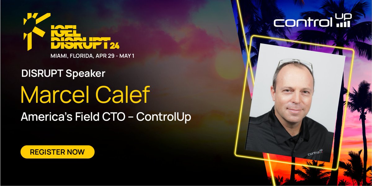 ControlUp's Marcel Calef will present a breakout session on Mastering DEX .Don’t let poor employee experience Disrupt your end-user computing strategy.
Check out the full Disrupt agenda. #euc bit.ly/3IMpInG