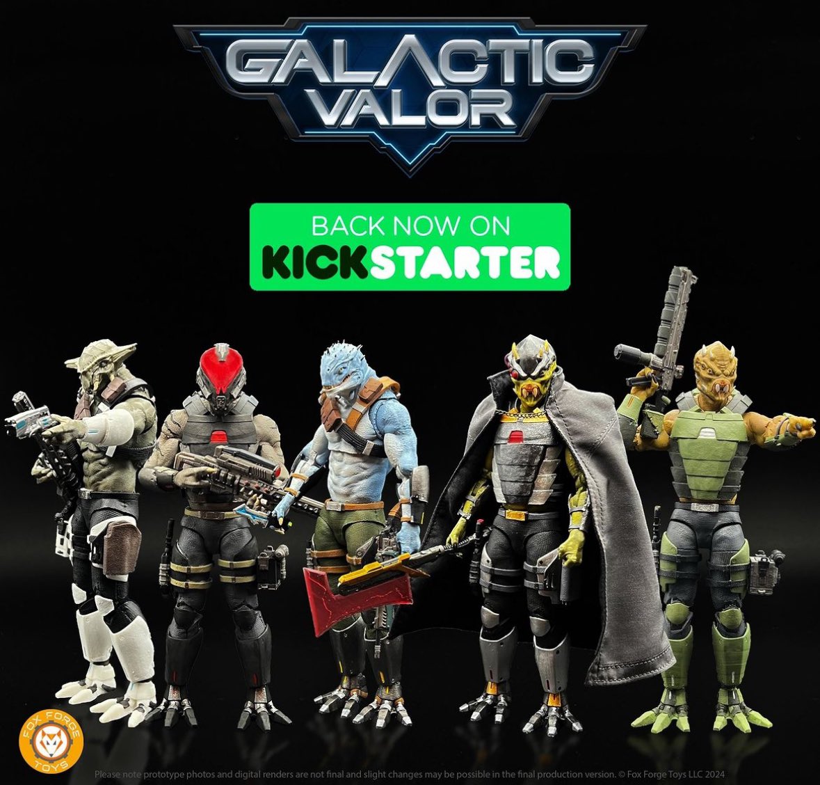 🚨WE’RE LIVE PAL🚨

The new @foxforgetoys Galactic Valor campaign is LIVE on @kickstarter! We had hands-on with these prototypes and think there’s something special here you don’t want to miss. Back now through 4/24.

kickstarter.com/projects/foxfo…

#toys #galacticvalor #foxforgetoys