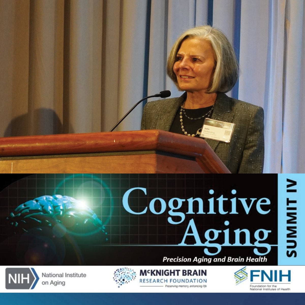 The fourth Cognitive Aging Summit is underway! It’s not too late to join us via livestream to learn about the individual factors that affect brain health as we age: lnkd.in/eJbBhZhV @McKnightBrain1 @NIHAging #CASIV #aging #healthyaging #fnih