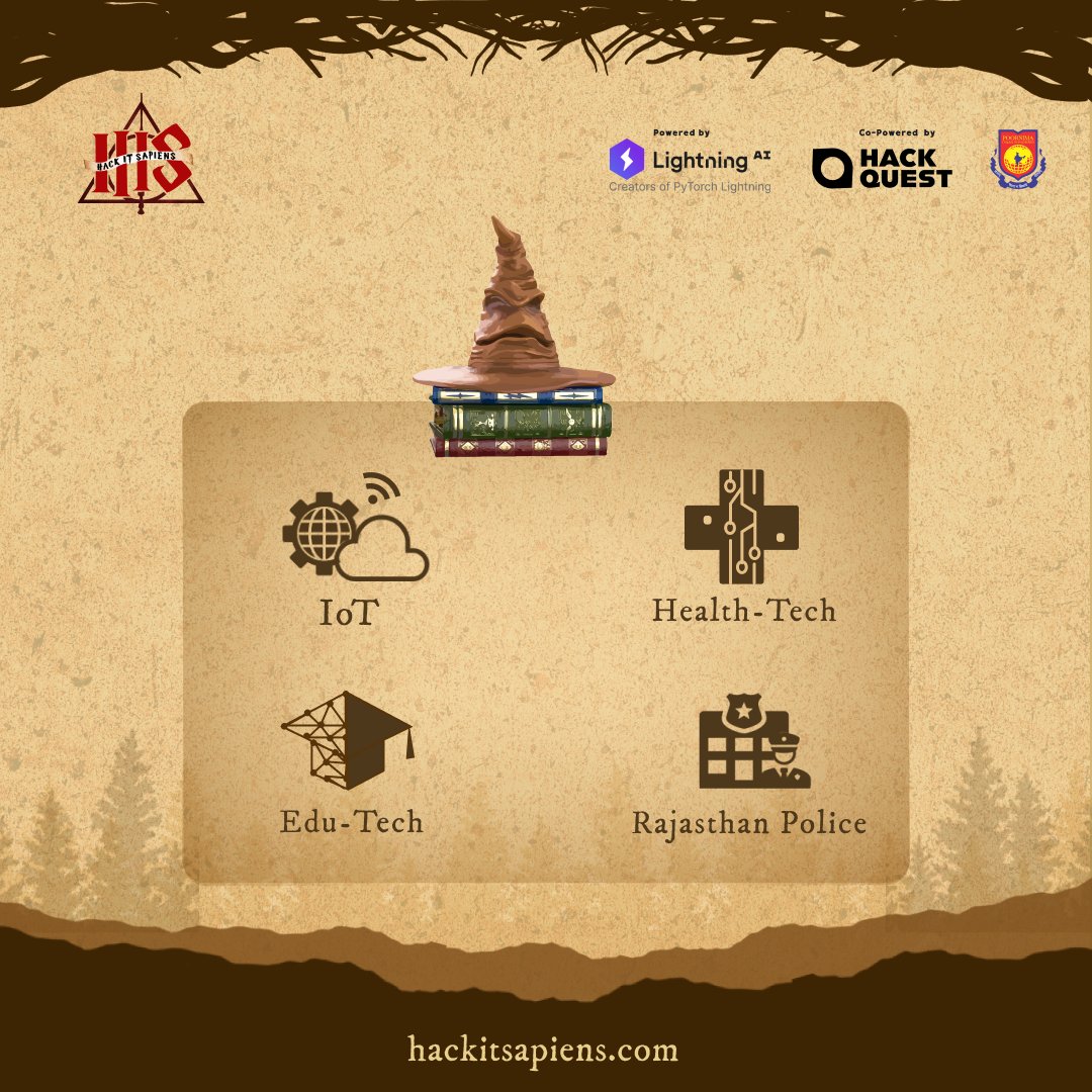 HackIT_Sapiens's tweet photo. Watch Out Sapiens!🙌
Here are the tracks for the hackathon Hack It Sapiens 2.0.📢
#HIS2K24
#HIS2
#HackItSapiens https://t.co/ogIHLzY2I3