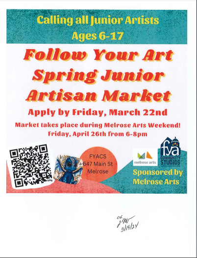 Follow Your Art Spring Junior Artisan Market melroseschools.com/article/151537…