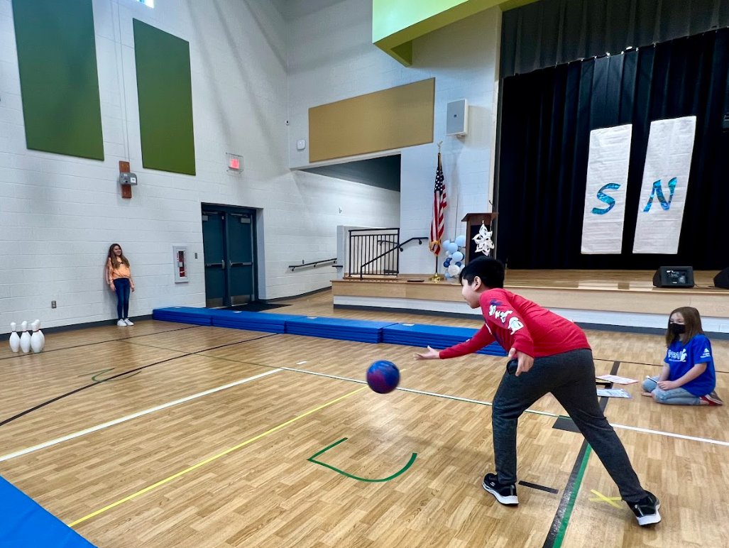🎳Strike! PE at Camp Allen is a blast – we’ve been mixing bowling with fractions! Mr. Seeley helped our Dragons roll into math lessons, scoring strikes and learning fractions in a super fun way.  Sportsmanship and teamwork were the day's MVPs, as we cheered and calculated!🐉