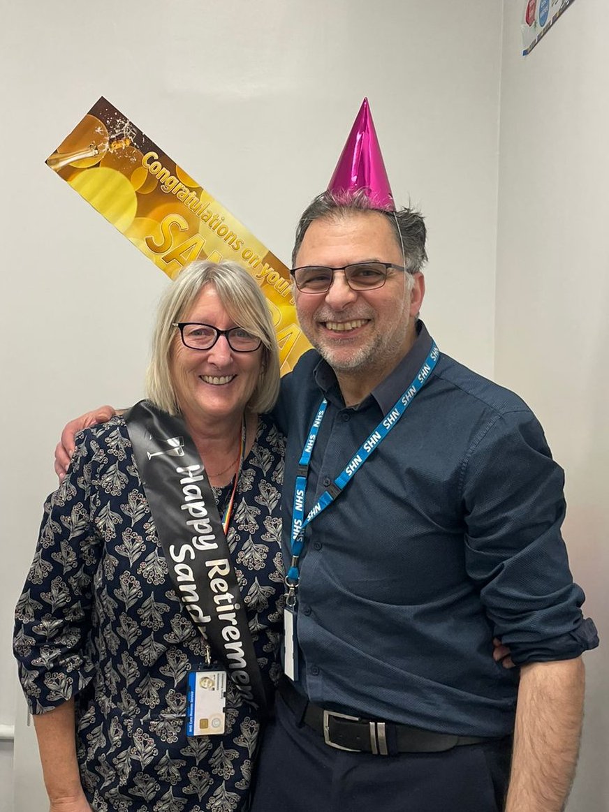 Yesterday we said goodbye to the wonderful Sandra, who has retired having worked for @NewcastleHosps for 17 years. Sandra joined our team in 2019 and she has been instrumental to our work since then. Sandra, we wish you a very happy retirement. We'll miss you!💖