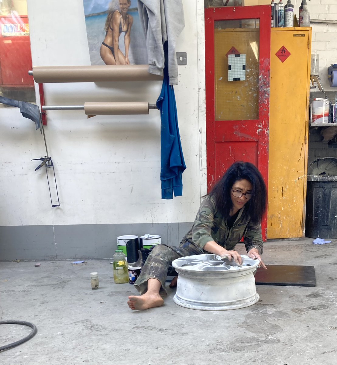 Thank you Martin @mt.craftsman helping me to prepare and finish the sculpture. #brooklyn #newyork #PassionForFreedom #exhibition #yemeni #artist @p4freedom