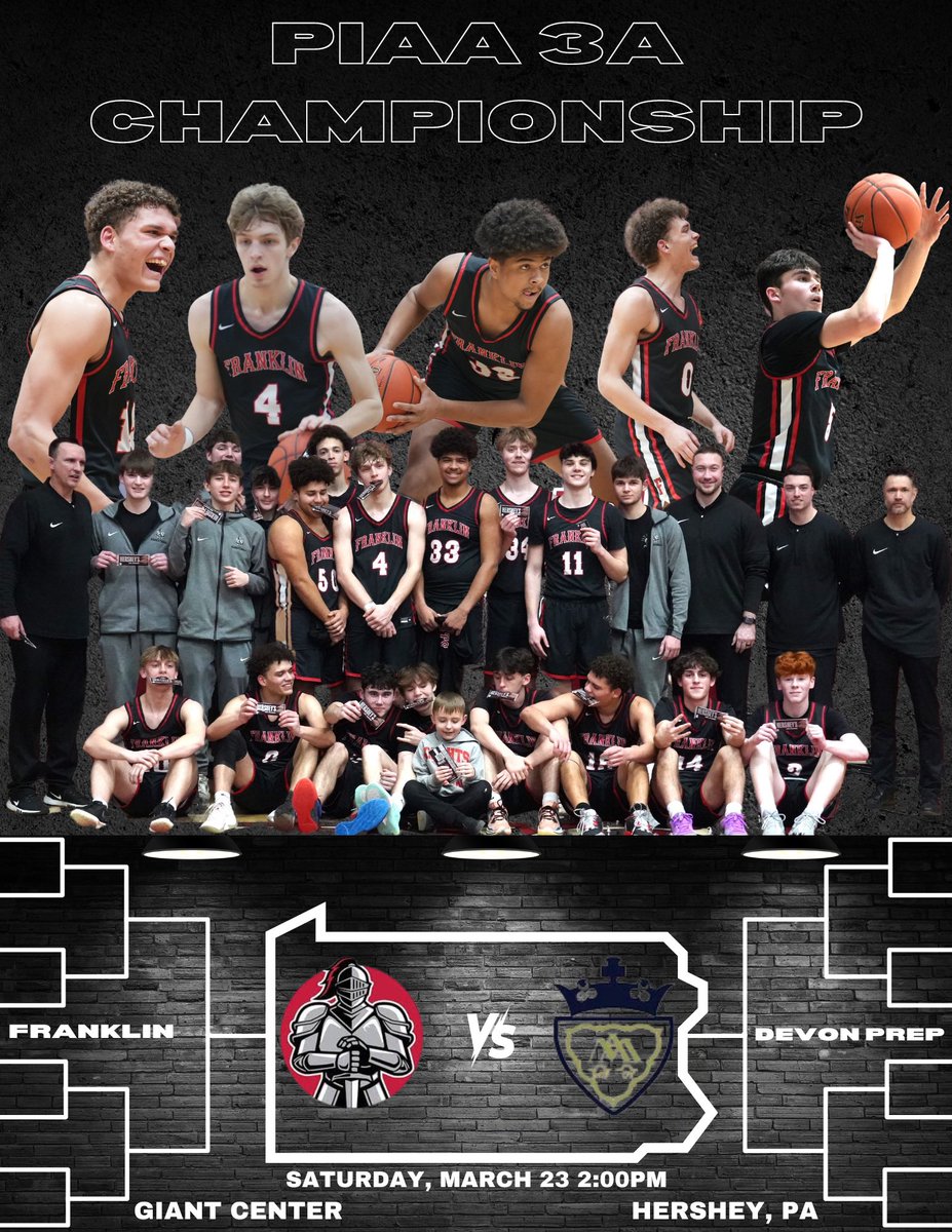 The Franklin Knight will travel to Hershey to take on Devon Prep in the PIAA 3A State Championship. 
The game is on Saturday at 2 PM
Tickets on sale now: 

ticketmaster.com/piaa-state-bas…