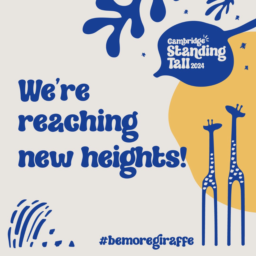 The excitement is building!! We look forward to welcoming His Highness tomorrow. Come catch a glimpse and join us for some cake! @breaktrailcambs @break_charity #cambridgestandingtall #bemoregiraffe