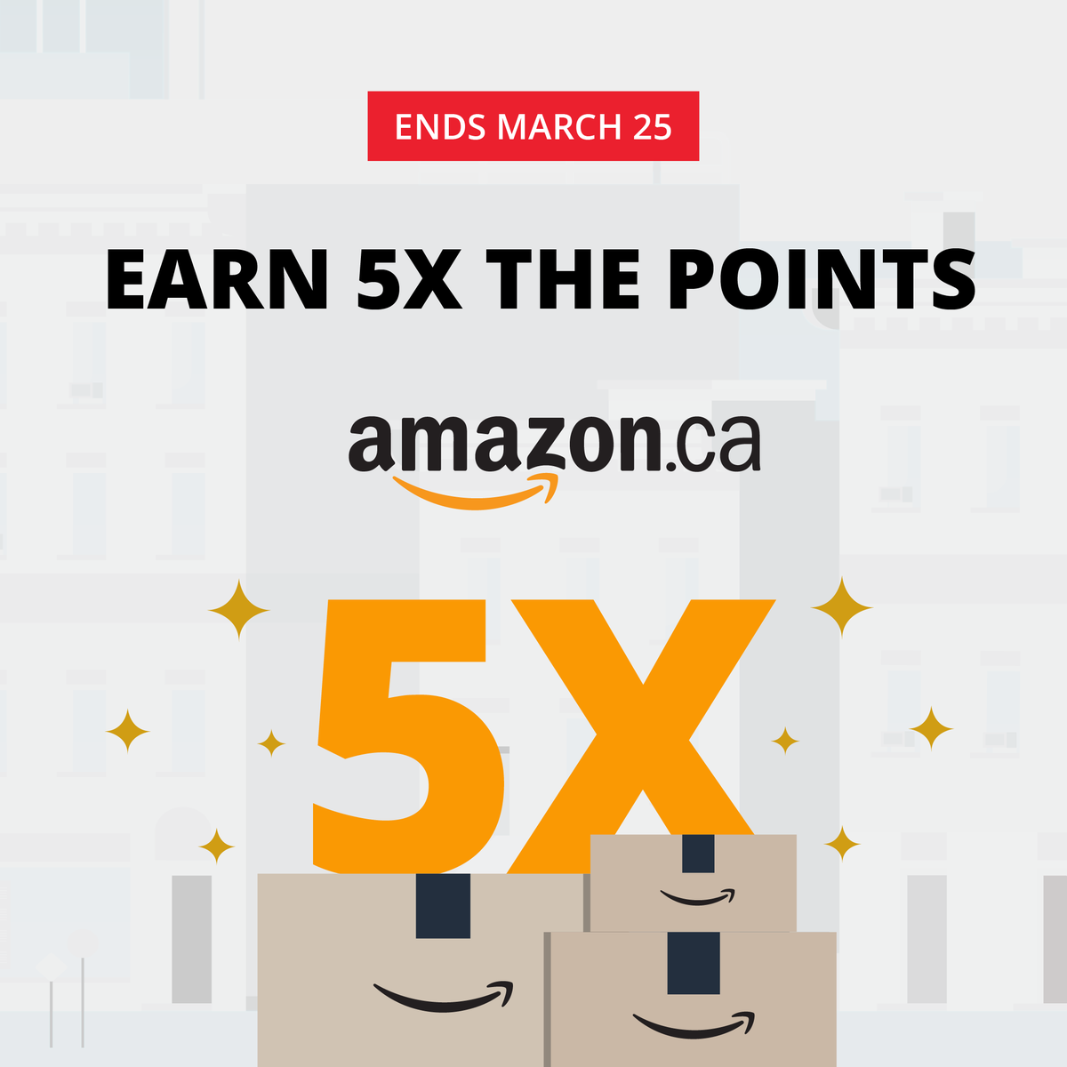 Amazon’s Big Spring Sale is more rewarding at the eStore! Until March 25, earn 5X the points when you shop eligible categories via the Aeroplan eStore! Plus, redeem and save up to 10,000pts on Amazon gift cards and Visa Prepaid cards until March 24 ow.ly/870450QXEc5?