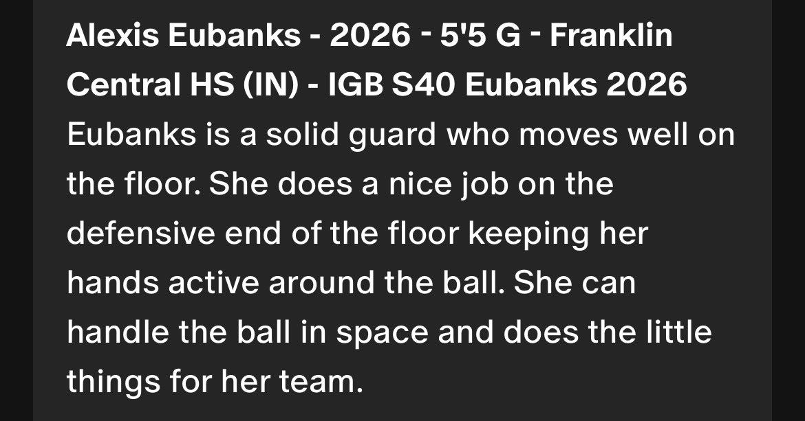 thank you asher scouting for the write up!!