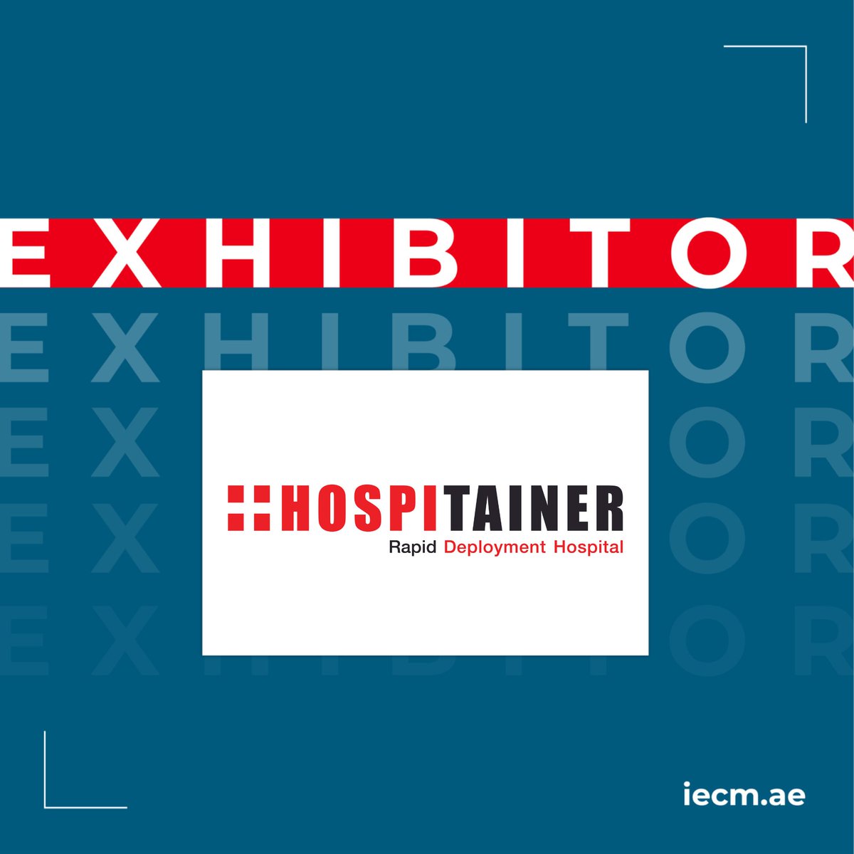 We are pleased to announce the participation of “Hospitainer” as our Exhibitor for the 15th International Emergency & Catastrophe Management, scheduled on 23-25 April 2024 at the Dubai World Trade Centre. For Exhibition and Sponsorship bookings, email at exhibit@iecm.ae