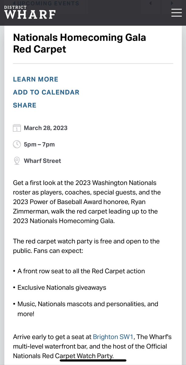 𝐈𝐍 𝐓𝐇𝐄 𝐘𝐀𝐑𝐃𝐒: 

Billboard says one thing, online says another – talk about mixed signals! 🤷🏽‍♀️ Can someone clarify which day this event is actually happening? 

@Nationals @MLB 

#EventDates #homecominggala #natspark #redcarpet #upcomingevents