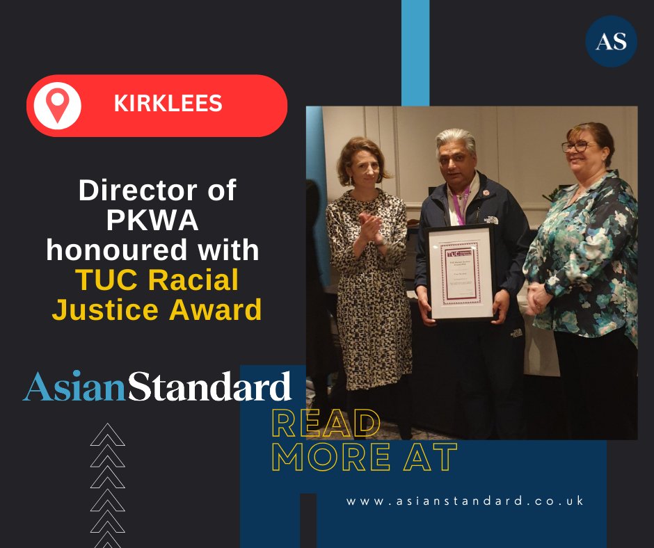 On winning Racial Justice Award from <a href="/The_TUC/">Trades Union Congress</a> Fiaz Rashid of <a href="/PKWA98/">PKWA</a> said: "I'm pleased to receive this award, but I'm not. It's depressing that such an award was necessary &amp; it's devastating that day by day, it's becoming more necessary.” Read more here ▶️tinyurl.com/3snrwuu8