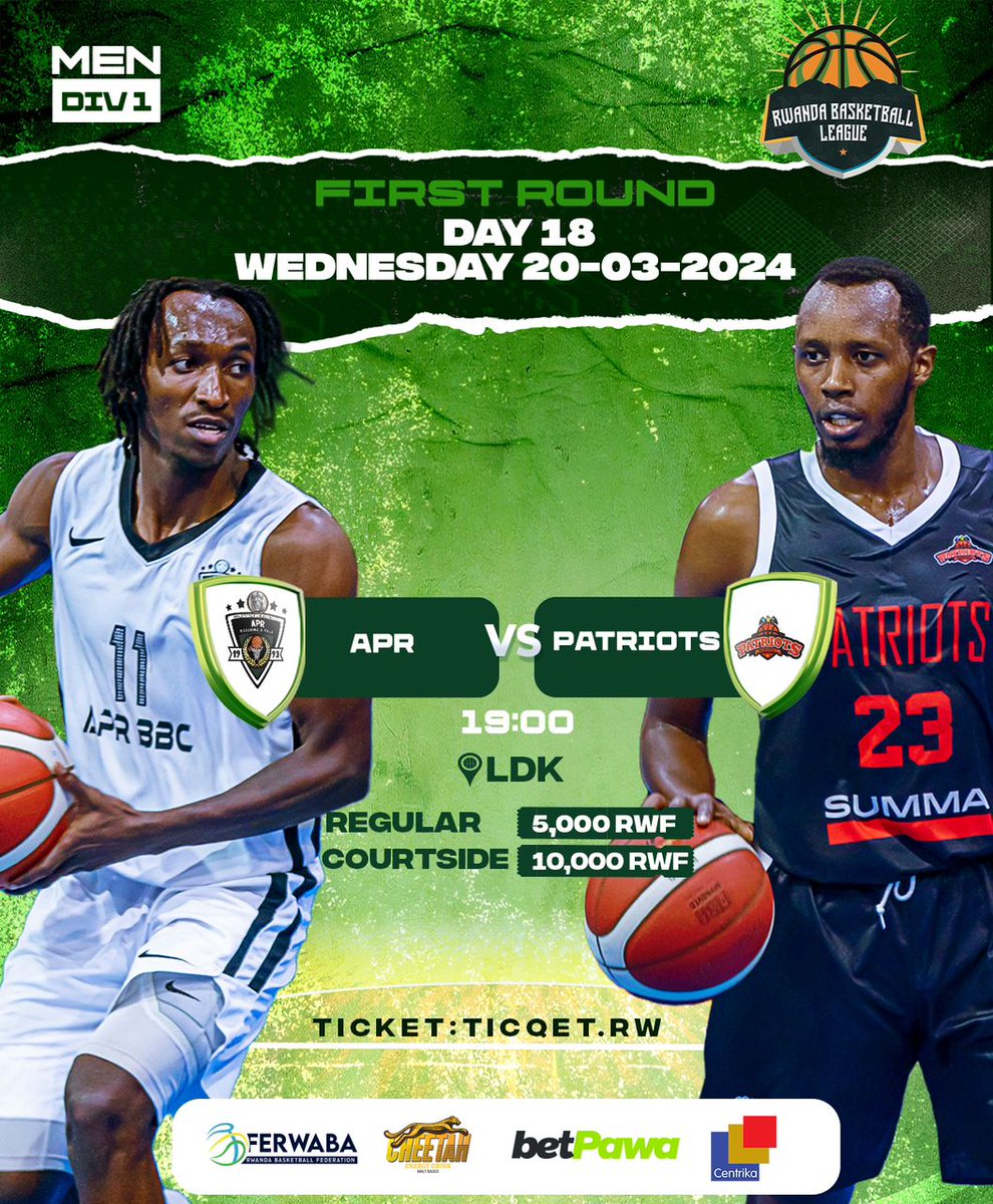 🚨LIVE🚨

Umukino w'ishiraniro uribuhuze APR BBC na <a href="/PatriotsBBC/">Patriots BBC</a> kuri uyu mugoroba, muri Shampiyona ya Basketball mu Rwanda, muraza kuwukurikira LIVE🔴 munyuze kuri iyi link👉eastflix.tv/live-shows/apr…. Ni uguhera saa moya (19:00). Kuri 3,000 Frw yawe gusa, urabasha gukurikira uyu