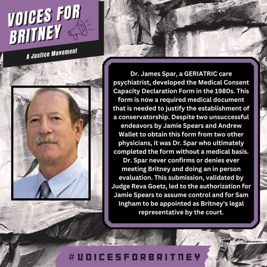 Dr. Spar along w Reva Goetz should be thoroughly investigated for not following proper ship laws. There wasn't an official "dementia" evaluation on #BritneySpears It's time to bring #JusticeForBritney in her human rights violation
#VoicesForBritney <a href="/TheJusticeDept/">U.S. Department of Justice</a>
@GT Law <a href="/Andy/">Andy Cohen</a>