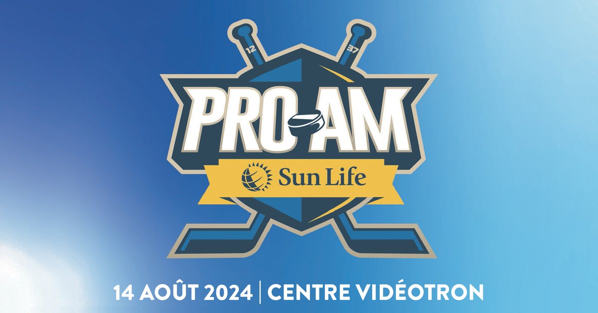 Le Pro-Am Sun Life est de retour au @centrevideotron pour sa 16e édition! Retrouvez les vedettes du hockey professionnel dans le cadre de cette partie amicale au profit d’organismes caritatifs de la région de Québec! 🏒 C’est un rendez-vous à ne pas manquer le 14 août 2024!