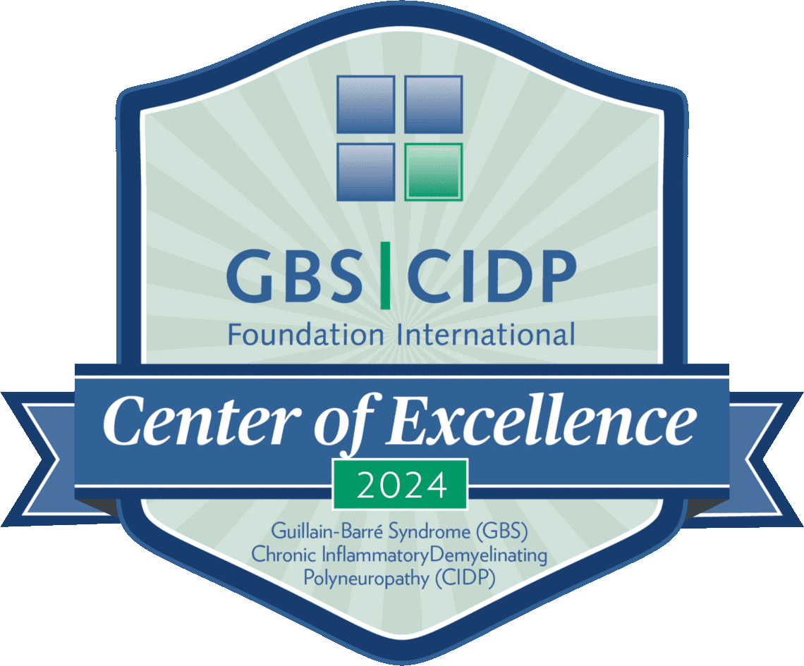 We are thrilled to share that our Neuromuscular clinic has been named a Center of Excellence by the GBS CIDP Foundation. Thank you to all our physicians who are doing groundbreaking work everyday on Guillain-Barre Syndrome & Chronic Inflammatory Demyelinating Polyneuropathy.
