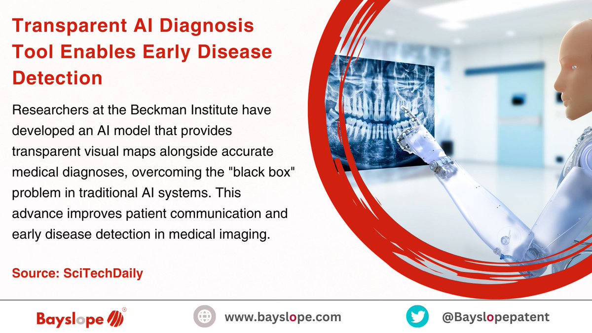 Transparent diagnosis tool aids early disease detection with visual clarity. #AIDiagnosis #MedicalImaging #TransparentAI #EarlyDetection #HealthTech #Innovation #BeckmanInstitute #HealthcareAdvancement #MedicalAI #PatientCommunication #TechInnovation #DiseaseDetection