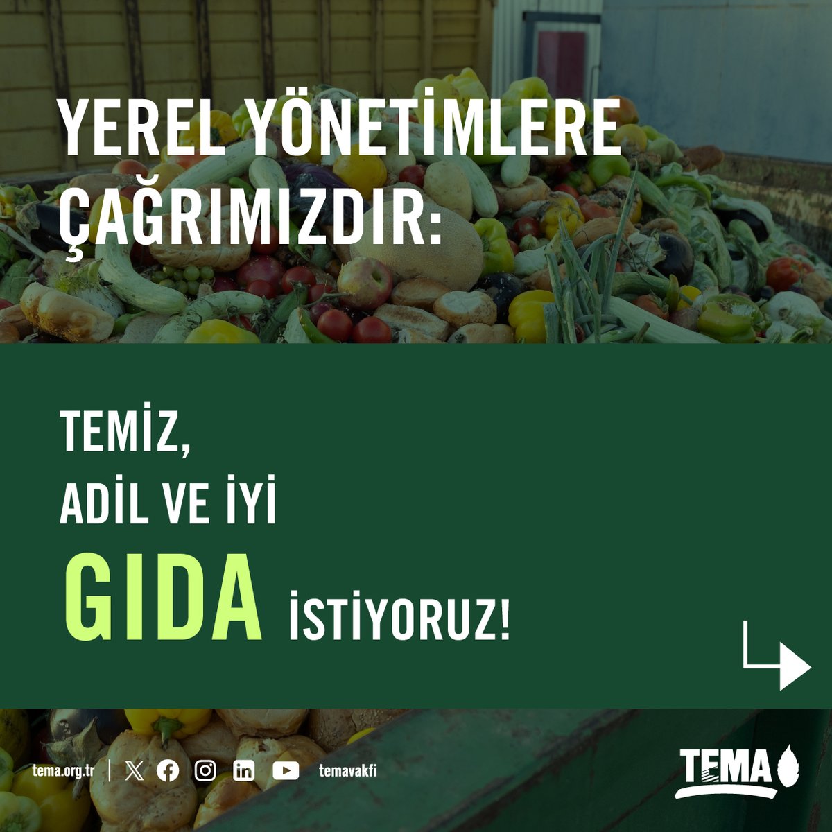 temavakfi's tweet photo. Yerel yönetimlere çağrımızdır:

TEMİZ, ADİL VE İYİ GIDA İSTİYORUZ!

İklime ve doğa olaylarına dirençli, yaşanabilir kentler için sorun ve çözüm önerilerinin yer aldığı belgeye web sitemiz üzerinden ulaşabilirsiniz;

👉 https://t.co/kybYeiqCKm https://t.co/s1vgYSeN95