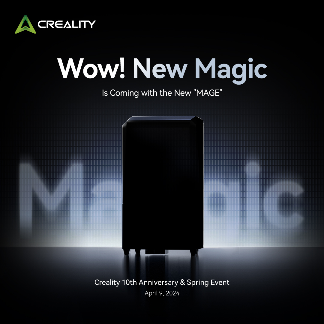 Creality3dP's tweet photo. 🌌 Magic from the Dynax+ unveiling at #Creality10thAnniversary 
🔮 On April 9th
Faster prototyping, more innovation... and something WOW is coming!

#ADecadeandBeyond #3dprinting #3dprinter #3dprints #resinprinting #halotseries #dynaxplus #happybirthday 🎂 https://t.co/0bh8voldpH