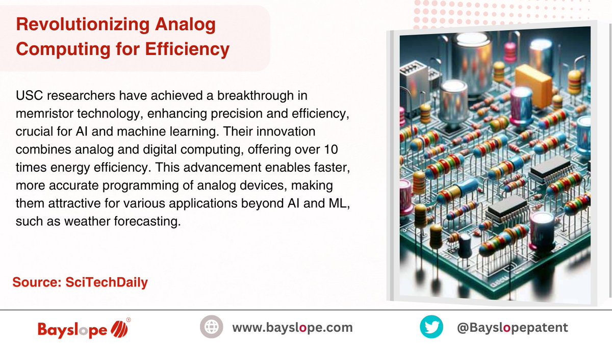 Memristor breakthrough: USC researchers pioneer analog computing for unprecedented efficiency. #AnalogComputing #MemristorTechnology #AI #MachineLearning #EnergyEfficiency #USCResearch #TechInnovation #DigitalComputing #PrecisionComputing #FutureTech #InnovationInTech #Analog