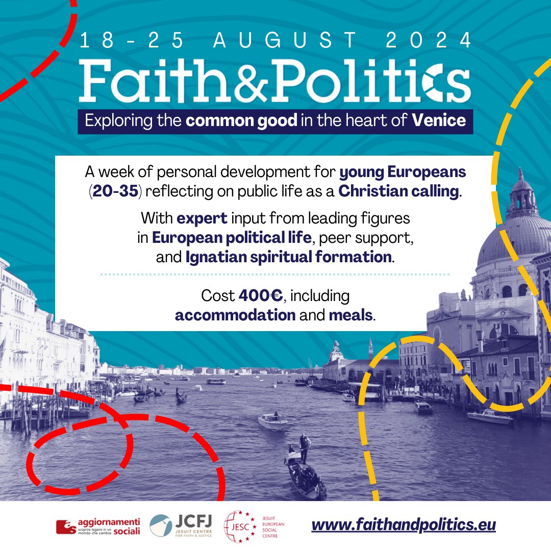 Ready for a life-altering week in Venice where faith meets politics? Join this summer workshop in Venice. More info: faithandpolitics.eu