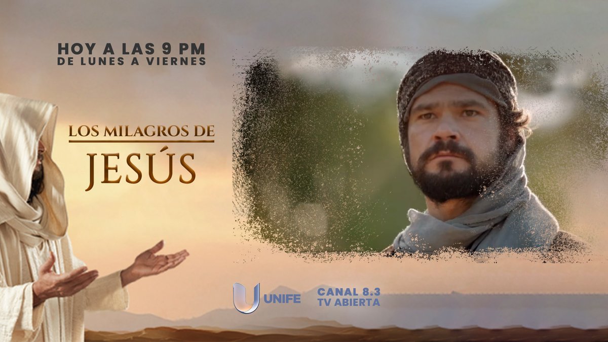 UnivMx's tweet photo. ¡No te pierdas esta increíble historia!

Los milagros de Jesús, de lunes a viernes a las 9 p. m., solo en Unife Mx, canal 8.3, TV abierta. O por streaming en https://t.co/84OZ1pHjBj #Novela #UnifeMx https://t.co/MvHnvBVo9D