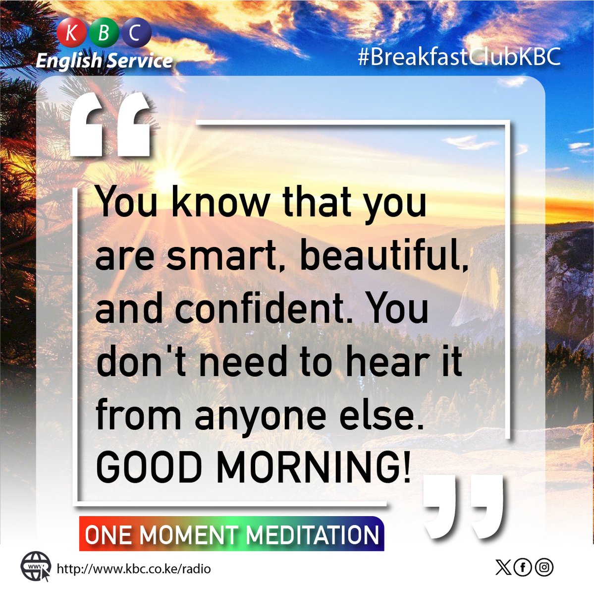 Thursday morning moment of meditation.
^PMN

#BreakfastClubKBC