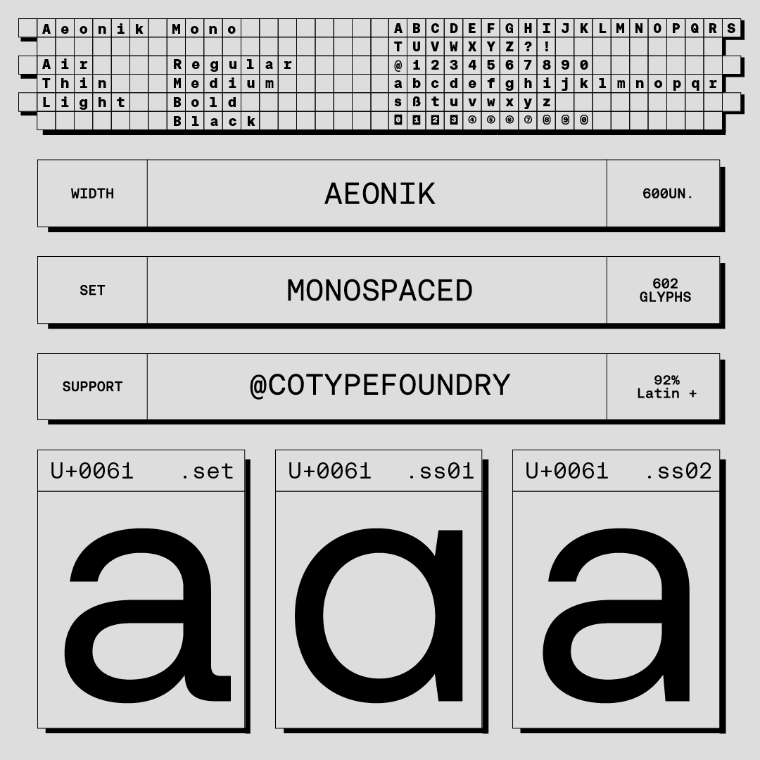 System-style concept utilising Aeonik Mono by <a href="/cotypefoundry/">cotypefoundry</a> ⌨️
⁠
Test out CoType's fonts here &gt;⁠
bit.ly/3j5eTQr
⁠
#type01 #typedesign #typeface #graphicdesign #graphicdesignstudio #typography #typographydesign #visualidentity #visualidentitydesign