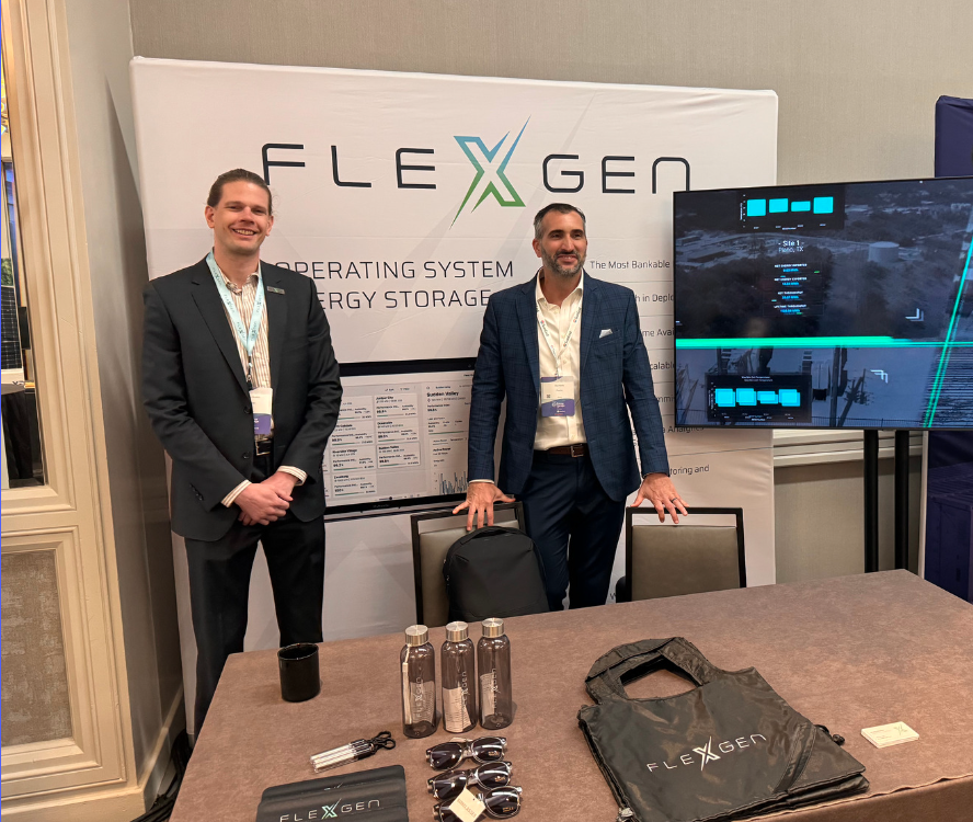 FlexGenPower's tweet image. Jeremy Duston and Don Harris at the FlexGen booth today at the Energy Storage Summit USA in Austin, TX. Stop by for a demo!

#EnergyStorage #EnergyManagementSystem #FlexGen #WePowerOn