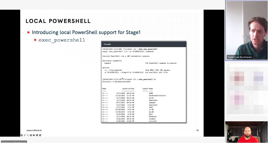 The PowerShell mafia is back! 

We are giving a Tech Deep Dive session right now where we look at new OST tools to leverage PowerShell for local and remote code execution. PowerShell is not dead for red teams! 

Available for #OST customers. More info at outflank.nl/ost