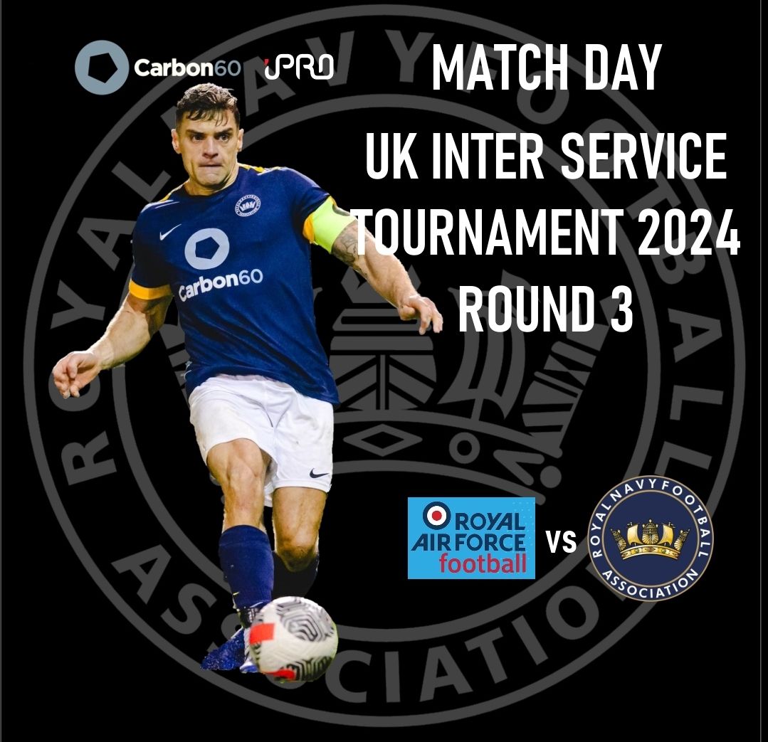 Matchday!!! ⚓️⚽️ Royal Navy Senior Men's Team travel to @shrewsburytown to play @RAFFootball in the Inter Services final fixture,1900 KO. 📺 You can watch LIVE coverage on @ForcesNews from 1845. @Carbon60global @iPROHydrate