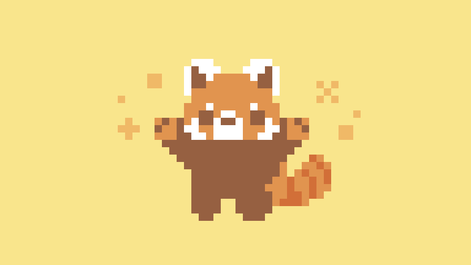 レッサーパンダ🐾 #毎日ドット絵 #dotpict