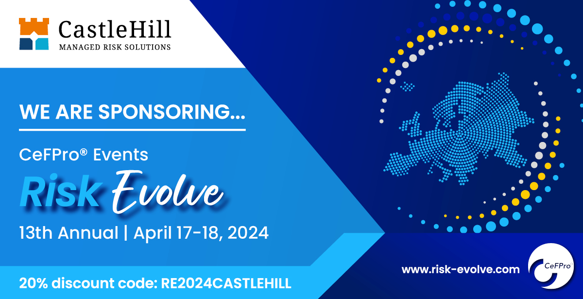 castlehillrisk's tweet photo. CastleHill and @ProcessUnity are sponsoring @cefpro's Risk Evolve, Europe’s leading risk management event for the financial services industry. Join us for two days of exceptional thought leadership with Europe’s premiere risk professionals. https://t.co/aXgnHQVc9o https://t.co/Zo8TO7cvqc