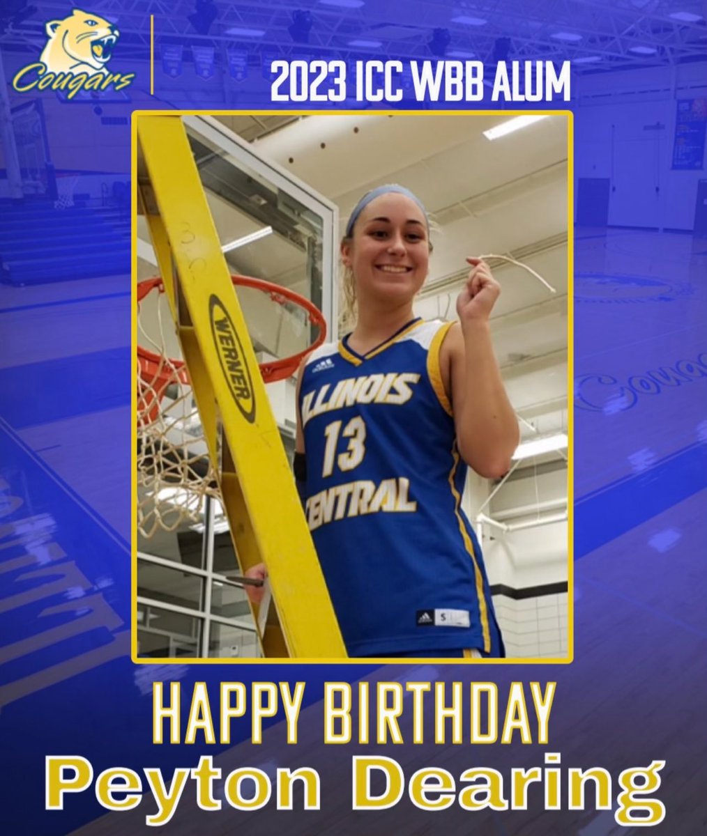 Happy bday @ICC_CougarsWBB Class of ‘23 alum @peytondearing1! Peyton is currently a junior playing basketball at William Woods University & majoring in education. Have a great day Peyton!