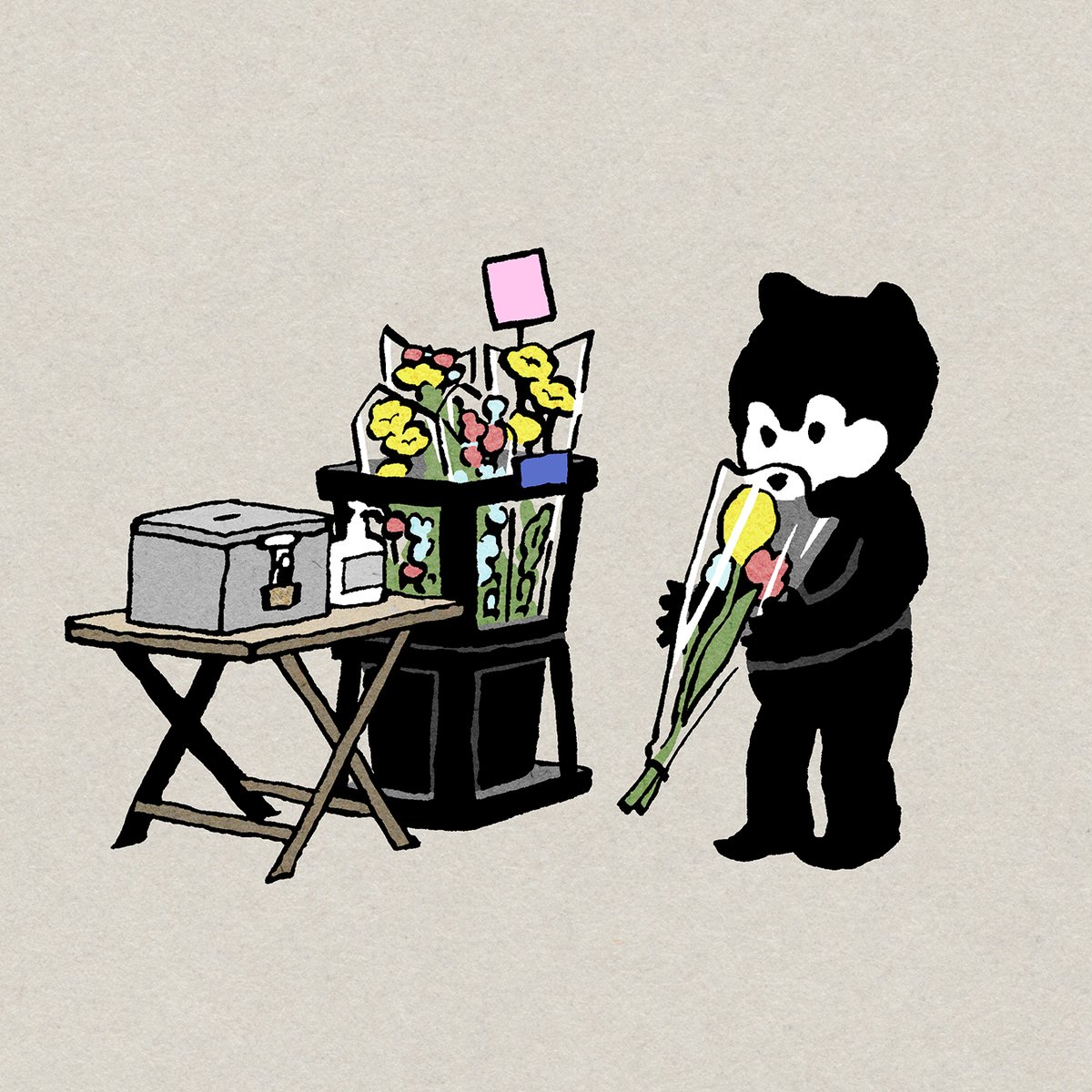 花屋の無人販売所