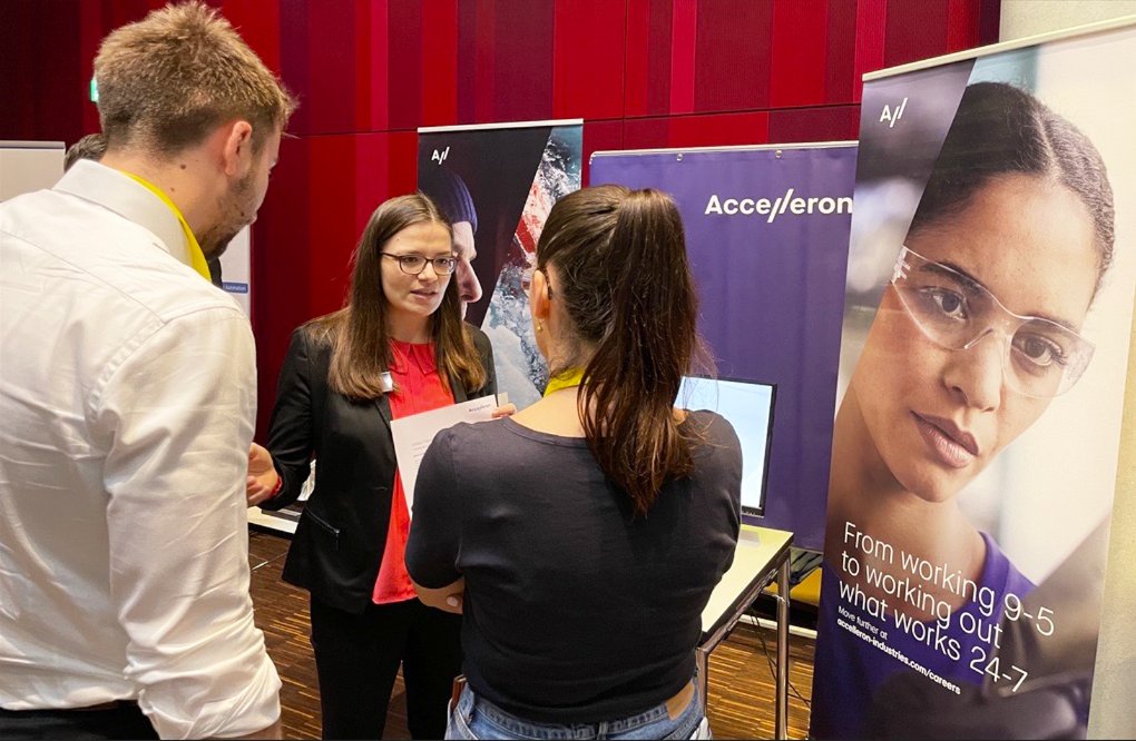 Yesterday at the Career Day at University of Applied Sciences and Arts Northwestern Switzerland FHNW, it was inspiring to see the enthusiasm and passion from the next generation of professionals. Our Students & Graduates opportunities here: accelleron-industries.com/careers/studen… #WeMoveFurther