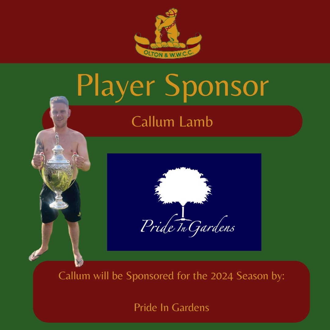 Olton & West Warwicks CC (@oltonwwcricket) on Twitter photo Player Sponsorship Announcement ๐ฃ
Delighted to announce that <a href="/Prideingardens/">Pride In Gardens</a> will be sponsoring <a href="/CallumLamb3/">callum lamb</a> for the 2024 Season
prideingardens.co.uk
#owwcc #sponsor #prideingardens #cricket #warwickshirecricket Player Sponsorship Announcement ๐ฃ
Delighted to announce that <a href="/Prideingardens/">Pride In Gardens</a> will be sponsoring <a href="/CallumLamb3/">callum lamb</a> for the 2024 Season
prideingardens.co.uk
#owwcc #sponsor #prideingardens #cricket #warwickshirecricket