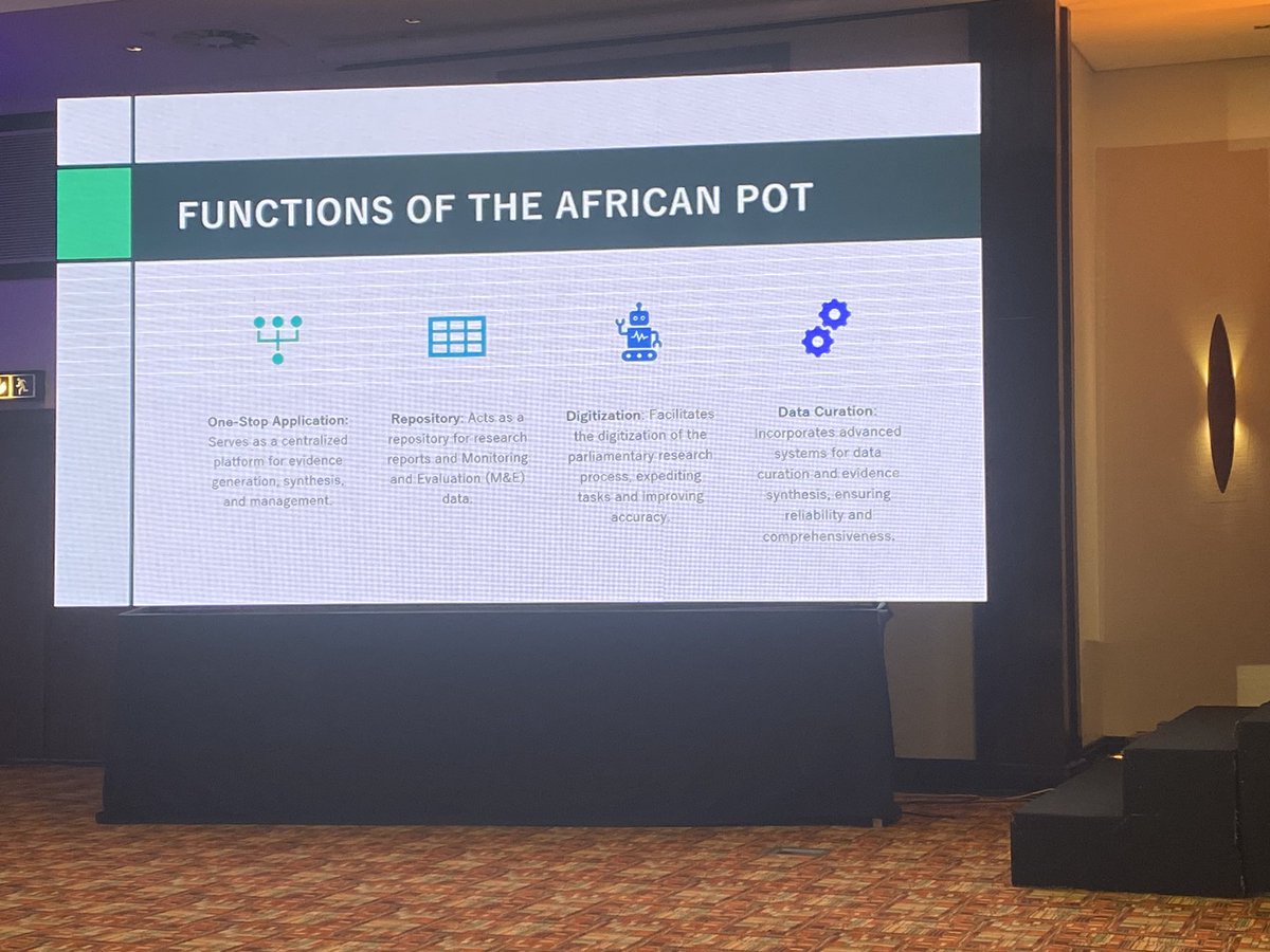 <a href="/CLEARAA1/">Clear Evaluation Anglophone Africa</a> and <a href="/SAMEA_ZA/">SAMEA</a> Young and Emerging Evaluator #YEE #KhumoPule presenting on the Africa Parliamentary Tool #POT #AfrEA2024Conference
