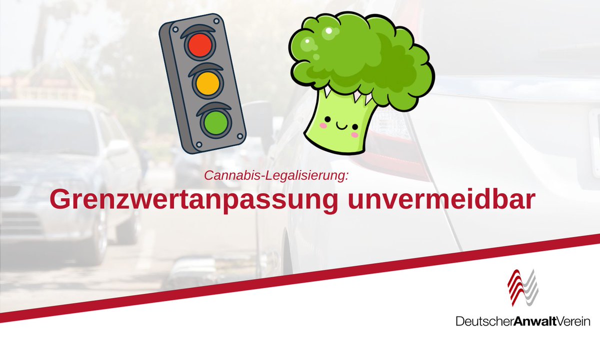 🥦🚓 Bundesverkehrsminister @Wissing spricht sich für eine Anpassung der #THC-Grenzwerte im Straßenverkehr aus! Der #DAV fordert dies schon lange. Nun soll die Grenzwertkommission noch im Frühjahr tätig werden. anwaltverein.de/de/newsroom/ca… #cannabis #Weedmob #legalizeit #CanG