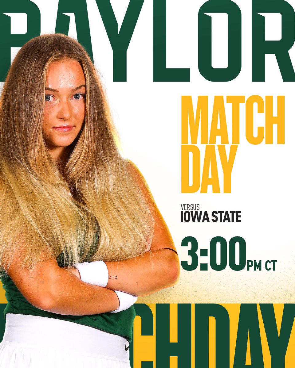 Bring your pups and spend your afternoon at the Hurd 🐶 Cub tennis starts at 2 and the match begins at 3! 📊 linktr.ee/baylorwtennis #SicEm 🐻🎾