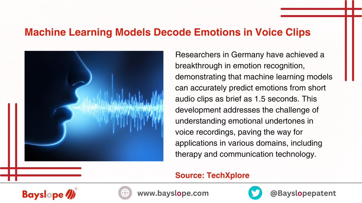 Decoding emotions: German researchers pioneer machine learning in voice clip analysis. #EmotionRecognition #MachineLearning #VoiceAnalysis #GermanResearch #TechBreakthrough #ScienceNews #EmotionDetection #CommunicationTech #Therapy #AIInnovation #VoiceTech #EmotionalIntelligence