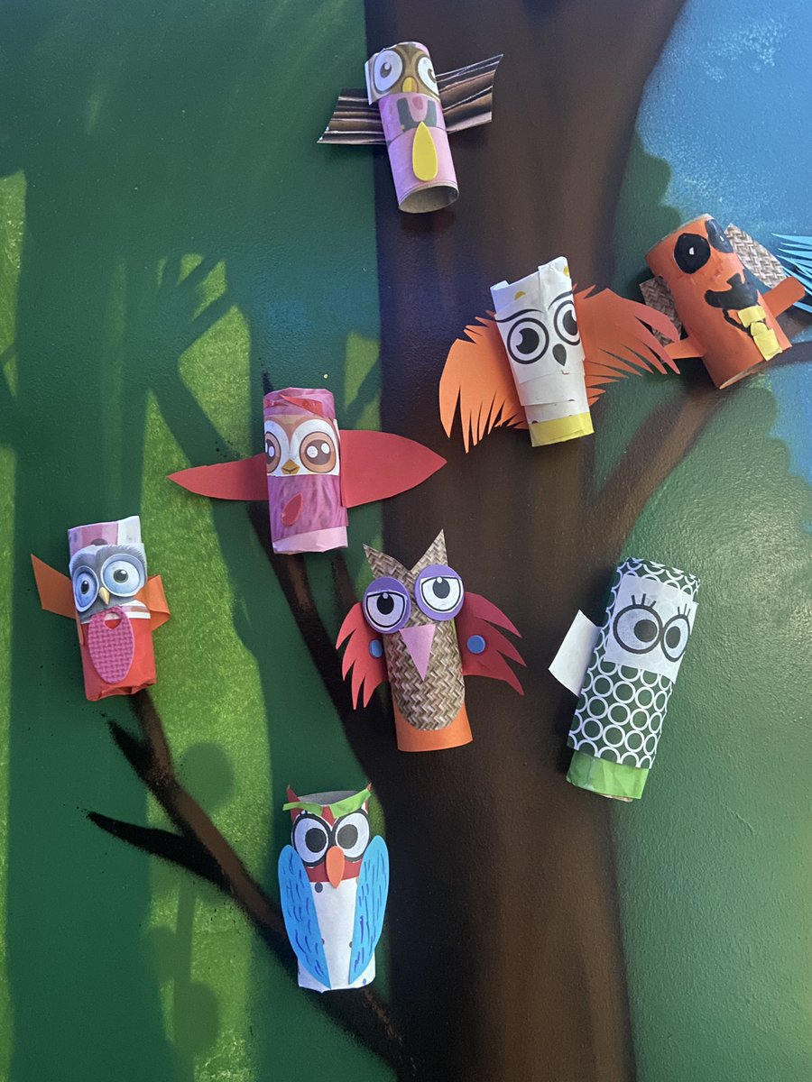 Who loves our friendly owls? The children have worked together to create these beautiful, gentle creatures who know how to be a good friend. #semh #creative #artclub