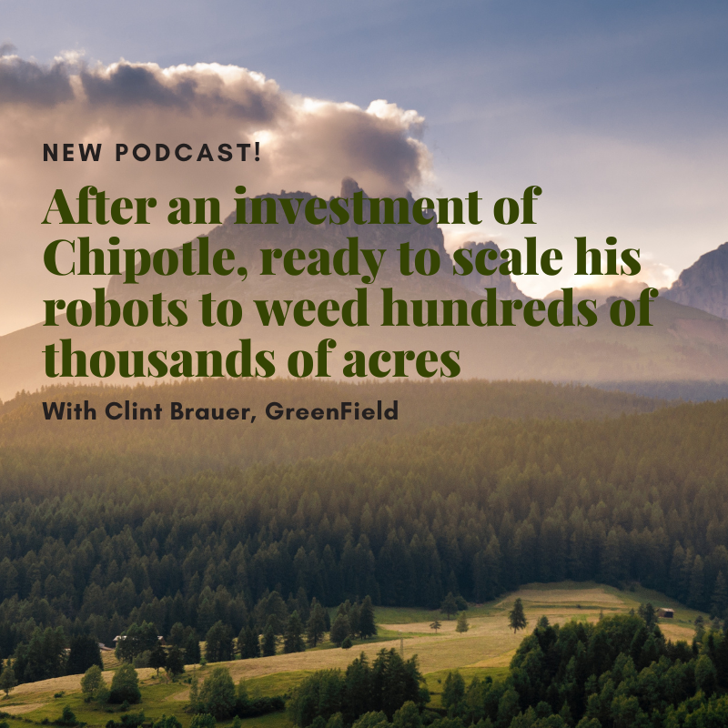 🎙 A check-in interview with Clint Brauer, founder and CEO of @GreenfieldBots, about his dream to get chemicals and expensive machinery out of broad acre, the ending of the era of the #chemicals, and much more investinginregenerativeagriculture.com/clint-brauer-2/